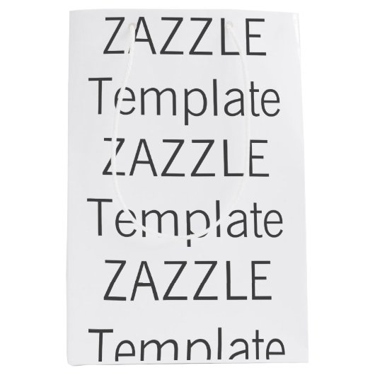 Aangepast kerstMEDIUM GLOSSY Cadeau Blank Medium Cadeauzakje (Voorkant)