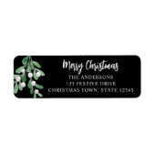 Aangepast kerstmis-mistletoe-retouradres etiket (Voorkant)