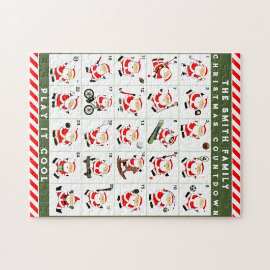 aangepast kerstonthutskalender legpuzzel (Horizontaal)