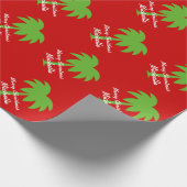 Aangepast kerstpalmpompelpapier cadeaupapier (Hoek)
