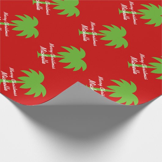 Aangepast kerstpalmpompelpapier cadeaupapier (Hoek)