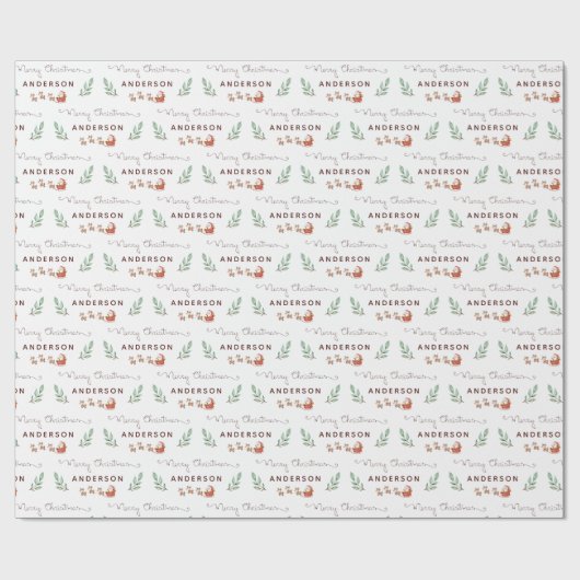 Aangepast kerstpapier cadeaupapier (Vlak)