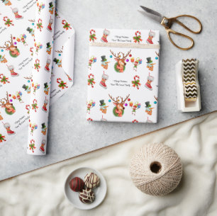 Aangepast kerstpapier cadeaupapier