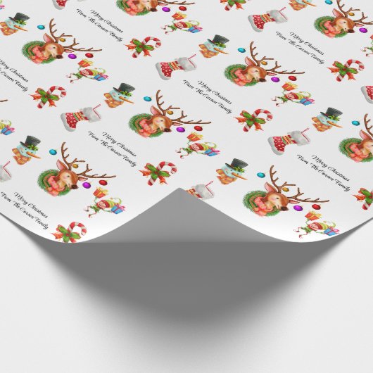 Aangepast kerstpapier cadeaupapier (Hoek)