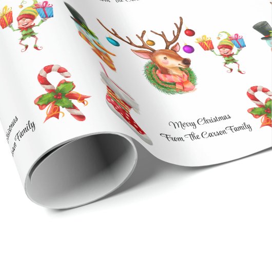 Aangepast kerstpapier cadeaupapier (Rol Hoek)