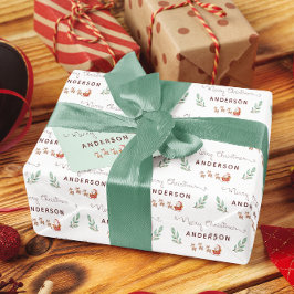 Aangepast kerstpapier cadeaupapier