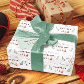 Aangepast kerstpapier cadeaupapier