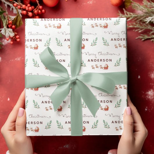 Aangepast kerstpapier cadeaupapier