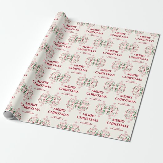 Aangepast kerstpapier cadeaupapier (Uitgerold)