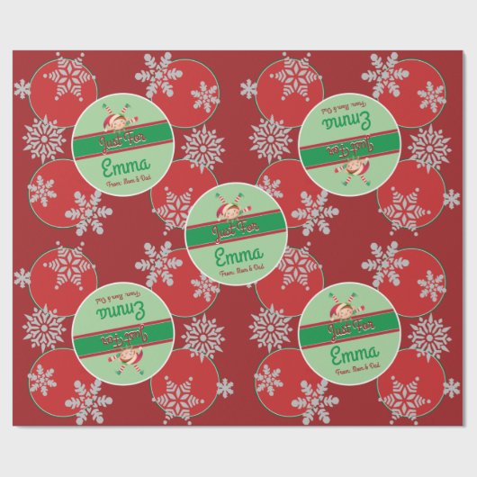 Aangepast kerstpapier cadeaupapier (Vlak)