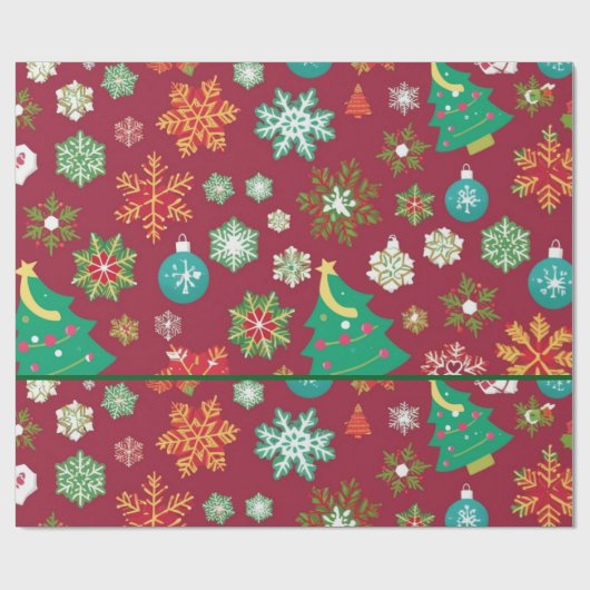 Aangepast kerstpapier cadeaupapier (Vlak)