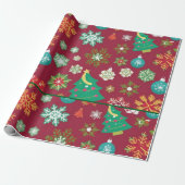 Aangepast kerstpapier cadeaupapier (Uitgerold)