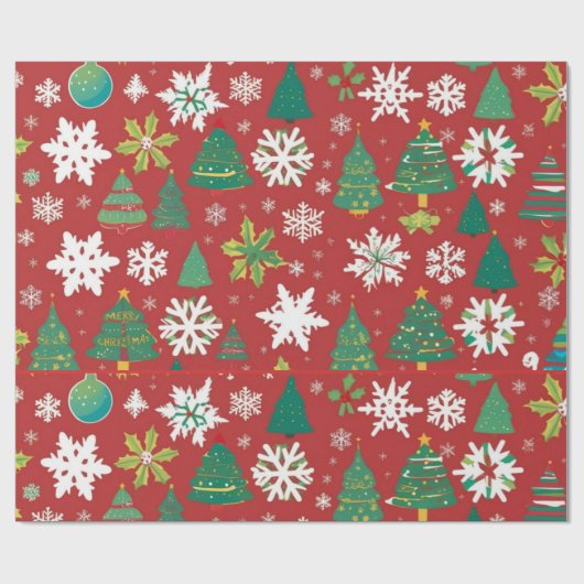 Aangepast kerstpapier cadeaupapier (Vlak)