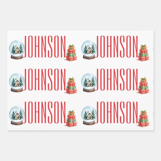 Aangepast kerstpapier inpakpapier vel (Voorkant 2)