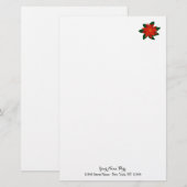 Aangepast kerstpapier met poinsettia briefpapier (Voorkant / Achterkant)
