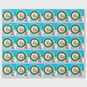 Aangepast kerstpapier voor foto's cadeaupapier (Vlak)