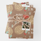 Aangepast kerstpapier voor het oppakken van papier inpakpapier vel (In situ)