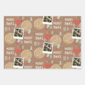 Aangepast kerstpapier voor het oppakken van papier inpakpapier vel (Voorkant)