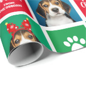 Aangepast kerstpapier voor honden cadeaupapier (Rol Hoek)