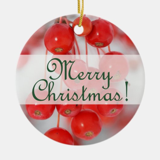 Aangepast kerstrecorder met kerst 2016 met Berry's Keramisch Ornament (Voorkant)