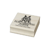Aangepast Kerstretouradres voor honden Rubberstempel (Stempel)