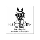 Aangepast Kerstretouradres voor honden Rubberstempel (Afrduk)