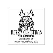 Aangepast Kerstretouradres voor honden Rubberstempel (Afrduk)