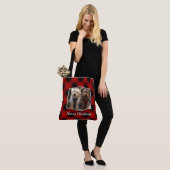 Aangepast kerstrood en zwart, foto 2 Lijst Tote Bag (Op model)