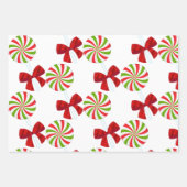 Aangepast kerstSnoep en overeenkomende Teddy Bear Inpakpapier Vel (Voorkant)