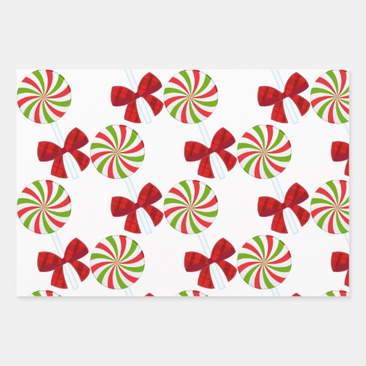 Aangepast kerstSnoep en overeenkomende Teddy Bear Inpakpapier Vel (Voorkant)