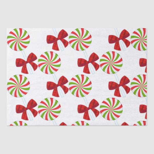 Aangepast kerstSnoep en overeenkomende Teddy Bear Tissuepapier (Voorkant)