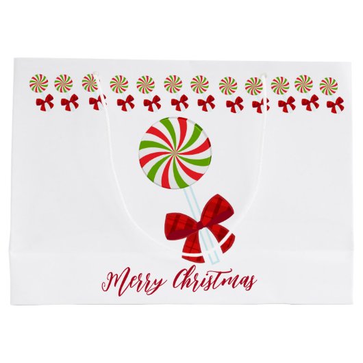 Aangepast kerstsnoepriet groot cadeauzakje (Achterkant)