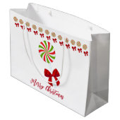 Aangepast kerstsnoepriet groot cadeauzakje (Achterkant Gekanteld)