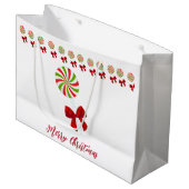 Aangepast kerstsnoepriet groot cadeauzakje (Voorkant Gekanteld)