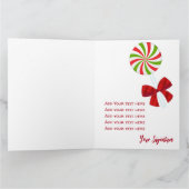 Aangepast kerstsnoepriet kaart (Binnen)