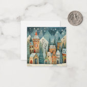 Aangepast Kerststadje Notitiekaartje (Voorkant / Achterkant in situ)
