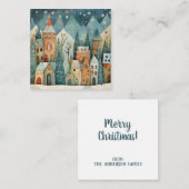 Aangepast Kerststadje Notitiekaartje (Voorkant / Achterkant)