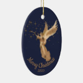 Aangepast kersttasje met Starry Sky Keramisch Ornament (Rechts)