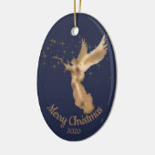 Aangepast kersttasje met Starry Sky Keramisch Ornament (Links)