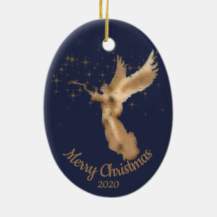 Aangepast kersttasje met Starry Sky Keramisch Ornament