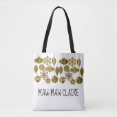 Aangepast kerstversierontwerp tote bag (Voorkant)