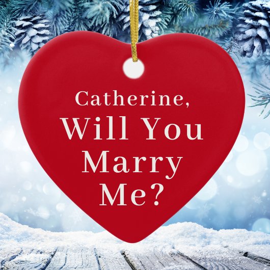 Aangepast kerstvoorstel zal je me rood laten zien keramisch ornament