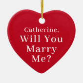 Aangepast kerstvoorstel zal je me rood laten zien keramisch ornament (Voorkant)