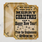 Aangepast  kerstWenskaart Feestdagenkaart (Voorkant / Achterkant)