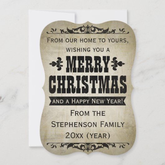 Aangepast  kerstWenskaart Feestdagenkaart (Voorkant)