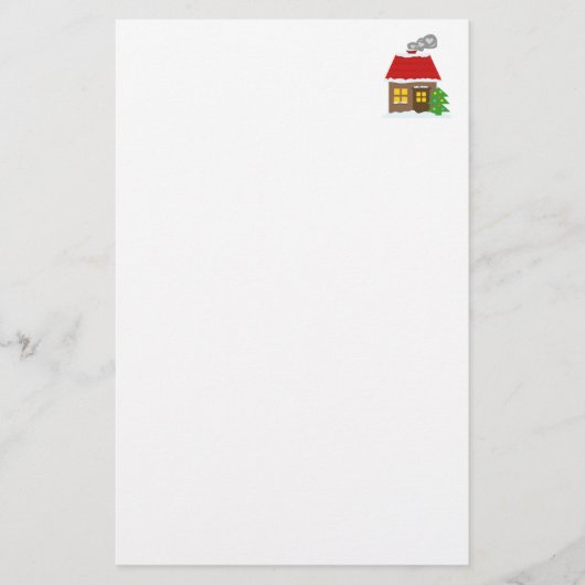 Aangepast kerstwonderlandhuis briefpapier (Voorkant)