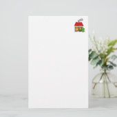 Aangepast kerstwonderlandhuis briefpapier (Staand voorkant)