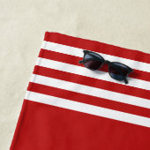Aangepast keukenanker op rode en witte strepen strandlaken (In situ)