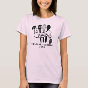 Aangepast keukengerei kookschool t-shirt