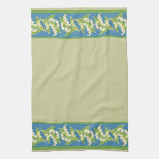 Aangepast keukenhanddoek: Lilies van de vallei, bl Theedoek (Verticaal)